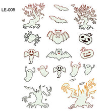 Load image into Gallery viewer, BalleenShiny Luminous Tattoos Glow In The Dark Children&#39;s Temporary Tattoos Kids Christmas Fluorescent Waterproof Cute Stickers