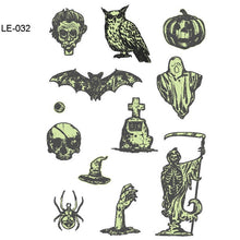 Load image into Gallery viewer, BalleenShiny Luminous Tattoos Glow In The Dark Children&#39;s Temporary Tattoos Kids Christmas Fluorescent Waterproof Cute Stickers