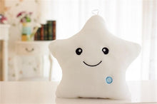 Load image into Gallery viewer, 34CM Creative Toy Luminous Pillow Soft Stuffed Plush Glowing Colorful Stars Cushion Led Light Toys Gift For Kids Children Girls