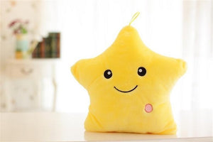 34CM Creative Toy Luminous Pillow Soft Stuffed Plush Glowing Colorful Stars Cushion Led Light Toys Gift For Kids Children Girls