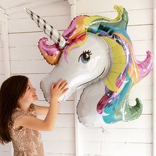 Load image into Gallery viewer, 45-110cm Giant Unicorn Balloon Party Supplies Birthday Party Decorations Rainbow  Balloons kids Foil Balloons cartoon hat