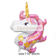 Load image into Gallery viewer, 45-110cm Giant Unicorn Balloon Party Supplies Birthday Party Decorations Rainbow  Balloons kids Foil Balloons cartoon hat