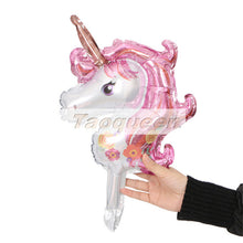 Load image into Gallery viewer, 45-110cm Giant Unicorn Balloon Party Supplies Birthday Party Decorations Rainbow  Balloons kids Foil Balloons cartoon hat