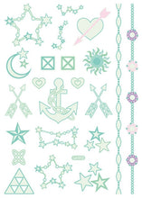 Load image into Gallery viewer, BalleenShiny Luminous Tattoos Glow In The Dark Children&#39;s Temporary Tattoos Kids Christmas Fluorescent Waterproof Cute Stickers