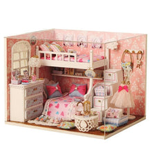 Load image into Gallery viewer, CUTEBEE muñeca casa miniatura DIY casa de muñecas con muebles de casa de madera juguetes para niños Regalo de Cumpleaños Z07