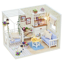 Load image into Gallery viewer, CUTEBEE muñeca casa miniatura DIY casa de muñecas con muebles de casa de madera juguetes para niños Regalo de Cumpleaños Z07