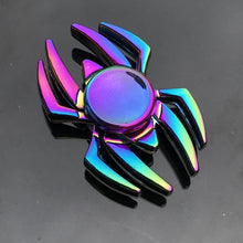 Load image into Gallery viewer, Finger Spinner Office Anxiety Relief Stress Fidget Gyro Flower / Tower / Spider Metal Hand Spinner Tri Spinner Model