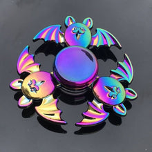 Load image into Gallery viewer, Finger Spinner Office Anxiety Relief Stress Fidget Gyro Flower / Tower / Spider Metal Hand Spinner Tri Spinner Model
