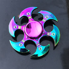 Load image into Gallery viewer, Finger Spinner Office Anxiety Relief Stress Fidget Gyro Flower / Tower / Spider Metal Hand Spinner Tri Spinner Model