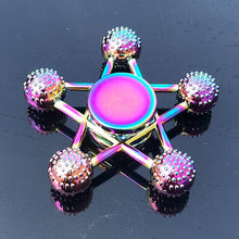 Load image into Gallery viewer, Finger Spinner Office Anxiety Relief Stress Fidget Gyro Flower / Tower / Spider Metal Hand Spinner Tri Spinner Model