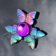 Load image into Gallery viewer, Finger Spinner Office Anxiety Relief Stress Fidget Gyro Flower / Tower / Spider Metal Hand Spinner Tri Spinner Model