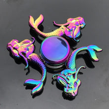 Load image into Gallery viewer, Finger Spinner Office Anxiety Relief Stress Fidget Gyro Flower / Tower / Spider Metal Hand Spinner Tri Spinner Model