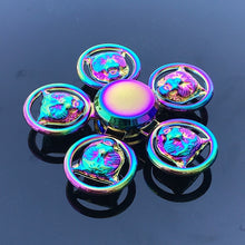 Load image into Gallery viewer, Finger Spinner Office Anxiety Relief Stress Fidget Gyro Flower / Tower / Spider Metal Hand Spinner Tri Spinner Model