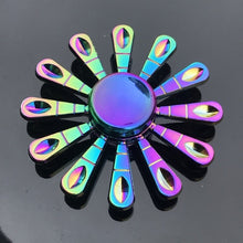 Load image into Gallery viewer, Finger Spinner Office Anxiety Relief Stress Fidget Gyro Flower / Tower / Spider Metal Hand Spinner Tri Spinner Model