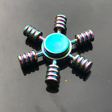 Load image into Gallery viewer, Finger Spinner Office Anxiety Relief Stress Fidget Gyro Flower / Tower / Spider Metal Hand Spinner Tri Spinner Model