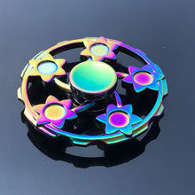 Load image into Gallery viewer, Finger Spinner Office Anxiety Relief Stress Fidget Gyro Flower / Tower / Spider Metal Hand Spinner Tri Spinner Model