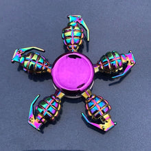 Load image into Gallery viewer, Finger Spinner Office Anxiety Relief Stress Fidget Gyro Flower / Tower / Spider Metal Hand Spinner Tri Spinner Model