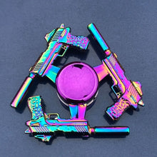 Load image into Gallery viewer, Finger Spinner Office Anxiety Relief Stress Fidget Gyro Flower / Tower / Spider Metal Hand Spinner Tri Spinner Model