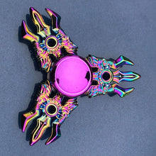 Load image into Gallery viewer, Finger Spinner Office Anxiety Relief Stress Fidget Gyro Flower / Tower / Spider Metal Hand Spinner Tri Spinner Model