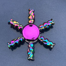 Load image into Gallery viewer, Finger Spinner Office Anxiety Relief Stress Fidget Gyro Flower / Tower / Spider Metal Hand Spinner Tri Spinner Model