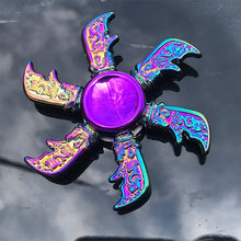 Load image into Gallery viewer, Finger Spinner Office Anxiety Relief Stress Fidget Gyro Flower / Tower / Spider Metal Hand Spinner Tri Spinner Model
