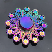 Load image into Gallery viewer, Finger Spinner Office Anxiety Relief Stress Fidget Gyro Flower / Tower / Spider Metal Hand Spinner Tri Spinner Model