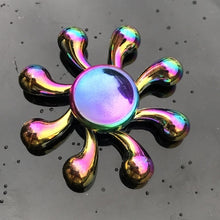 Load image into Gallery viewer, Finger Spinner Office Anxiety Relief Stress Fidget Gyro Flower / Tower / Spider Metal Hand Spinner Tri Spinner Model