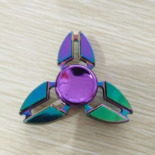 Load image into Gallery viewer, Finger Spinner Office Anxiety Relief Stress Fidget Gyro Flower / Tower / Spider Metal Hand Spinner Tri Spinner Model